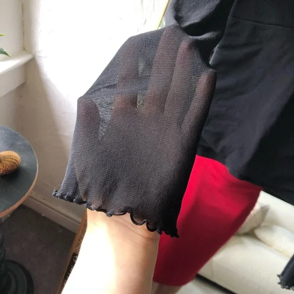 Vtg 90s Mesh Long Sleeve - Picture 4 of 8